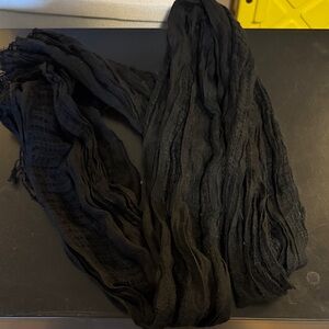 Black Textured Scarf